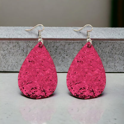 Sparkle & Shine: Glitter Teardrop Dangle Earrings ✨