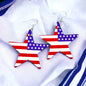 Show Your Spirit with Patriotic Red, White, and Blue Dangle Earrings! 🇺🇸