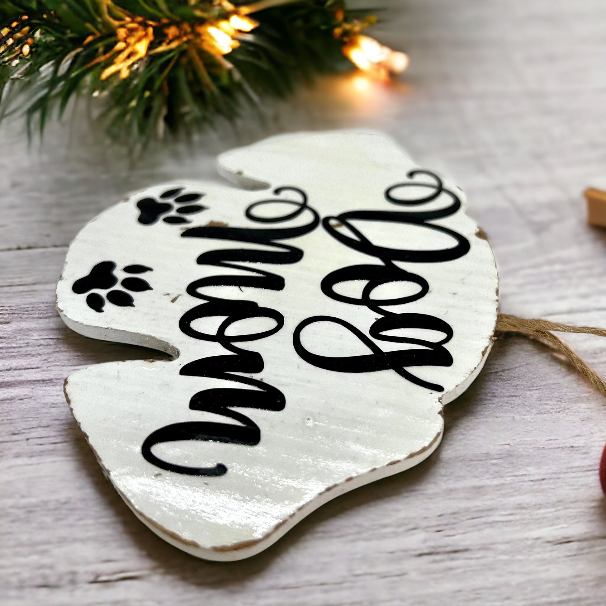 Pawsitively Perfect: Personalized Dog Mom Ornament 🌟 - Rhythms of Grace Creative