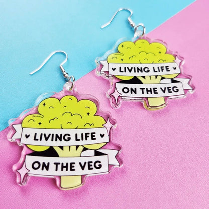 Veg Life Earrings: Living Life on the Veg 🌱 - Rhythms of Grace Creative