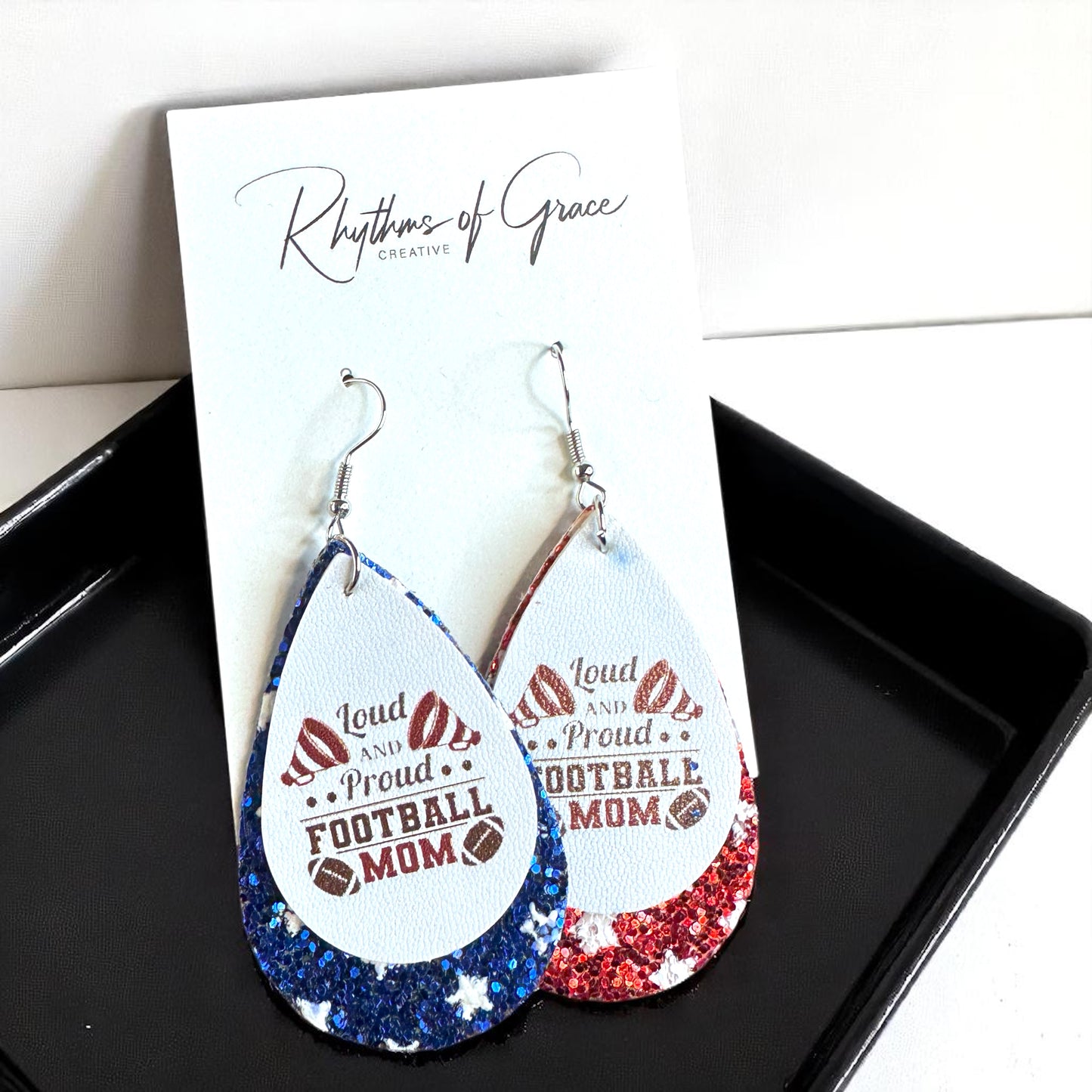 Loud and Proud Football Mom Earrings – Show Your Team Spirit! 🏈