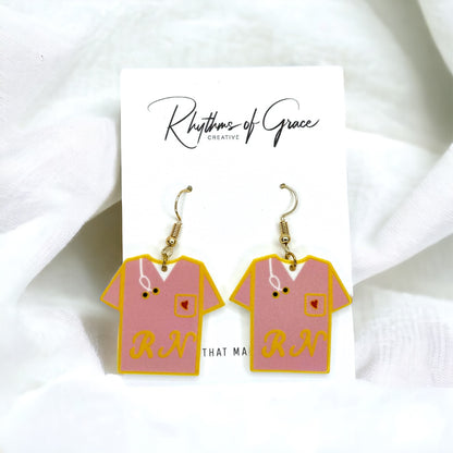 Nurse Earrings - Nurse Gift, Nurse Practitioner, Doctor Earrings, Handmade Earrings, Nurse Appreciation Gift, Nurse Jewelry