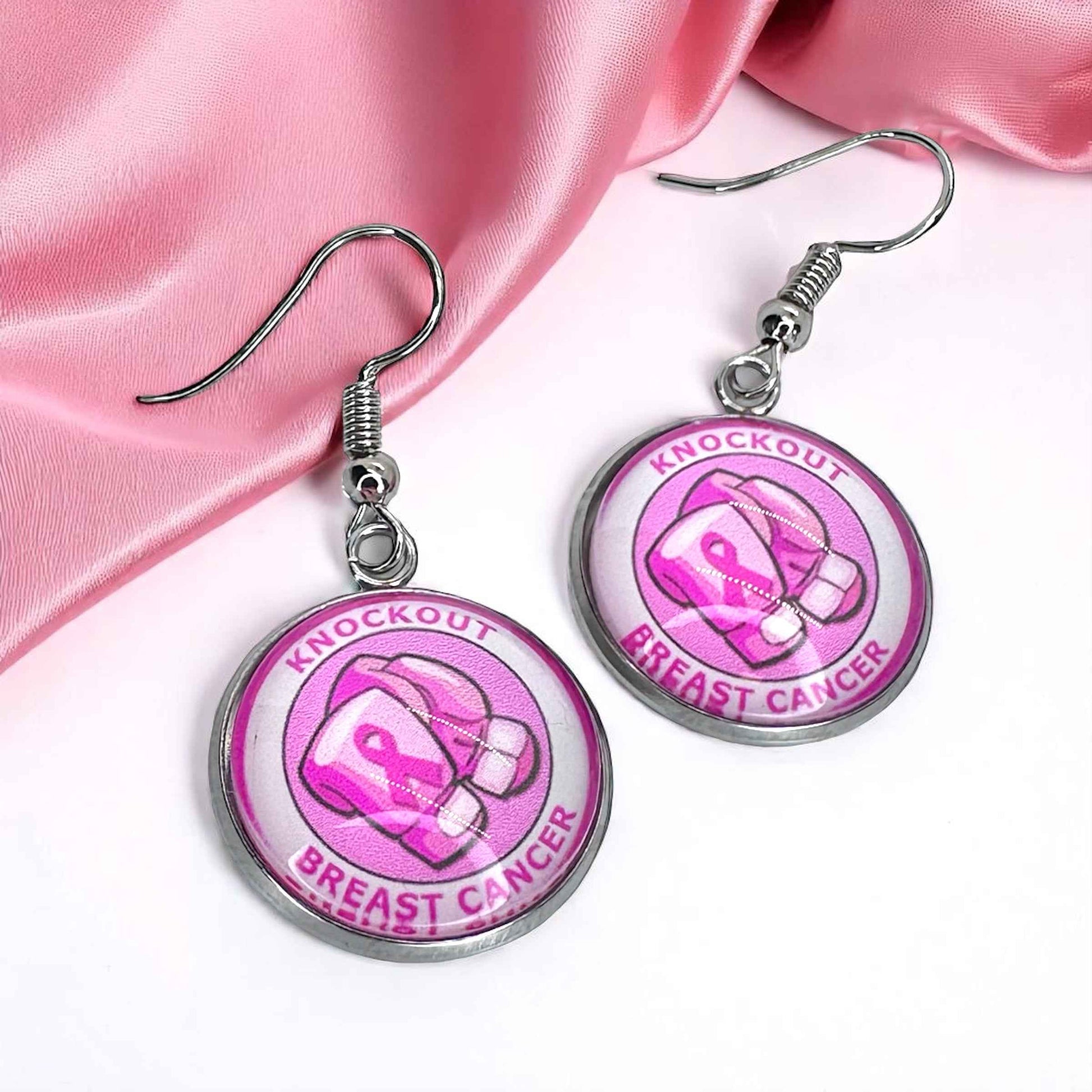 Fight Like a Girl (and Look Fabulous Doing It!) - Breast Cancer Awareness Earrings 💖