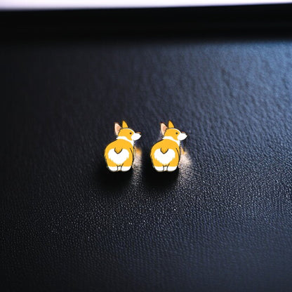Adorable Corgi Stud Earrings – Make Everyday Pawsome! 🐾