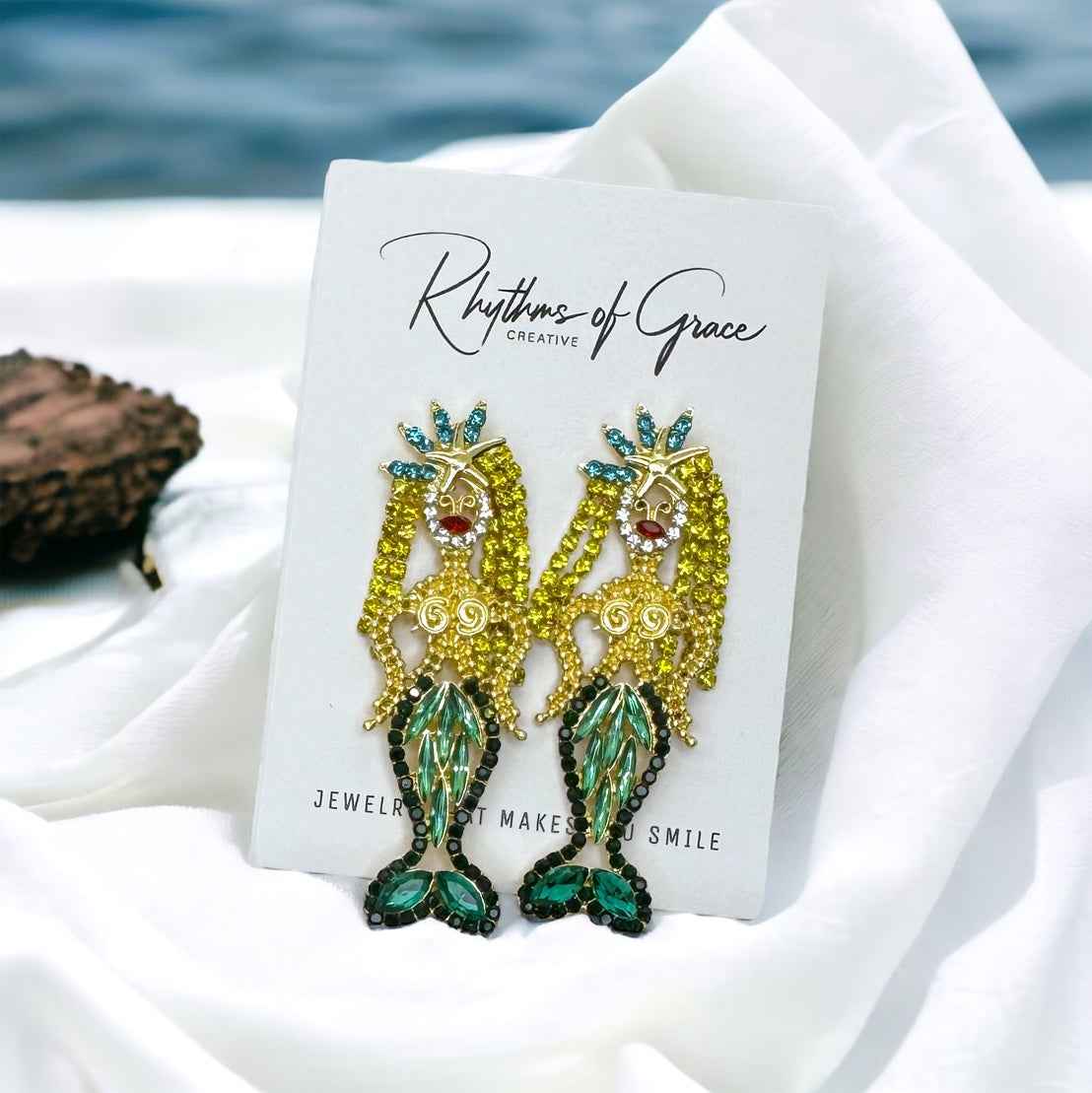 Mermaid Vibes Only: Rhinestone Drop Earrings – 3 Magical Styles! 🧜‍♀️