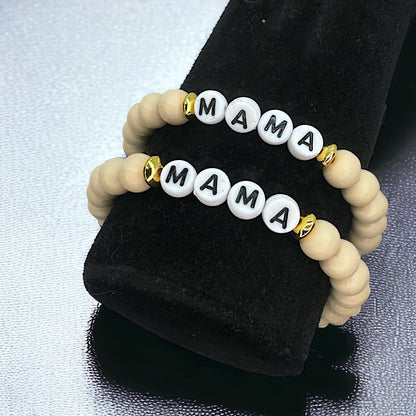 Spread the Mama Love: Stylish Stretchy Beaded Bracelet!