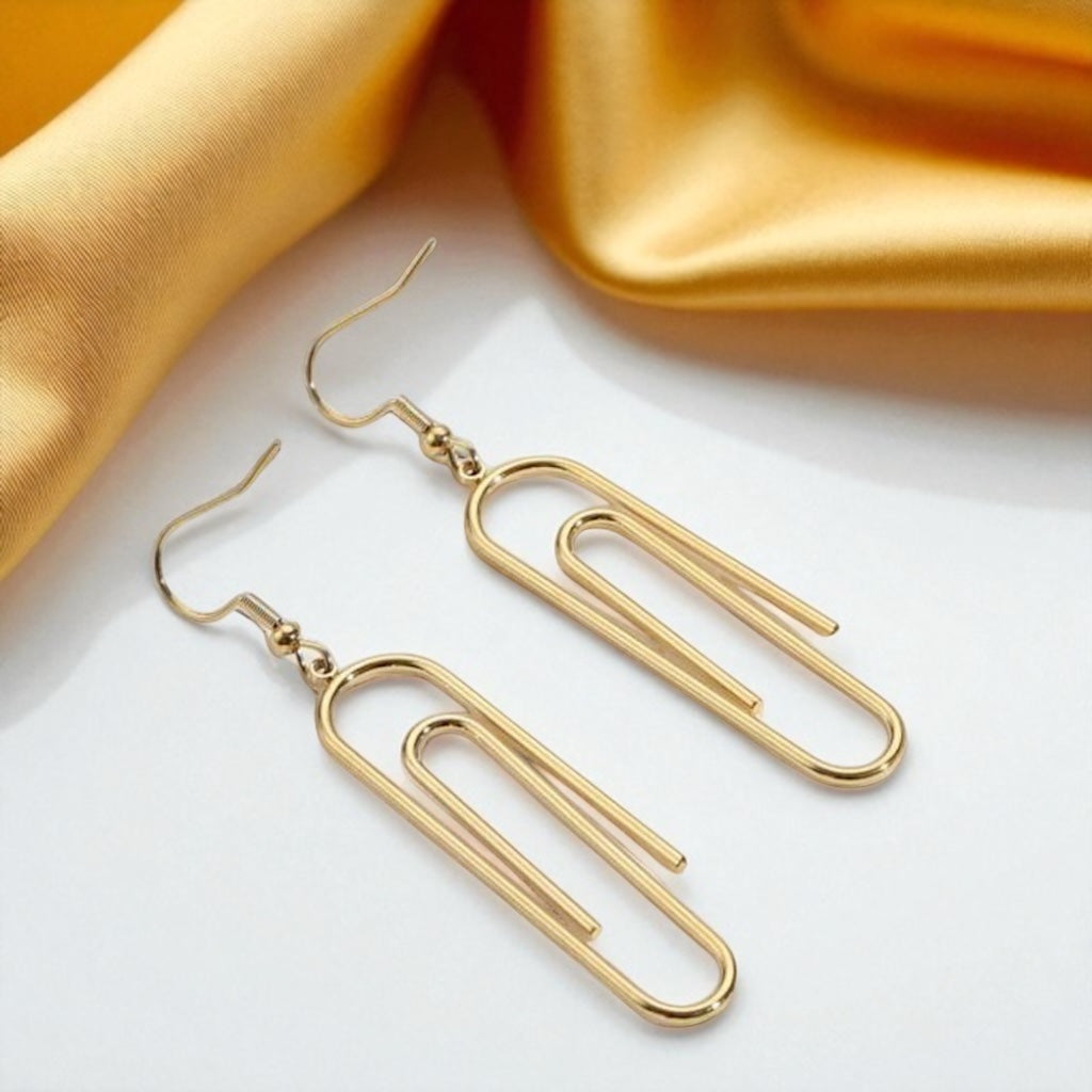 School's in Session: Gold Paperclip Earrings to Class Up Your Style! - Rhythms of Grace Creative