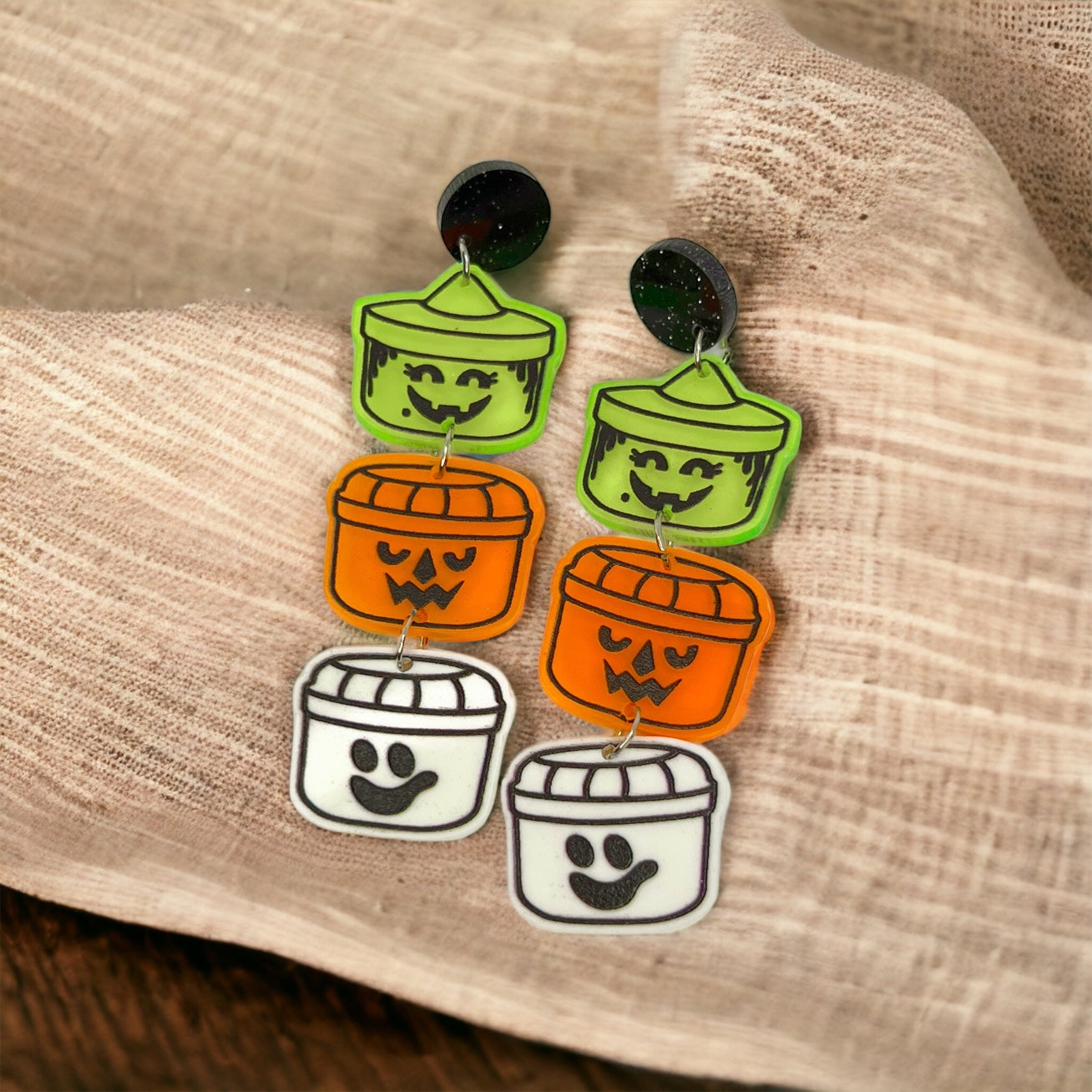 Boo Buckets Earrings: Your Spook-tacular Halloween Statement - Rhythms of Grace Creative