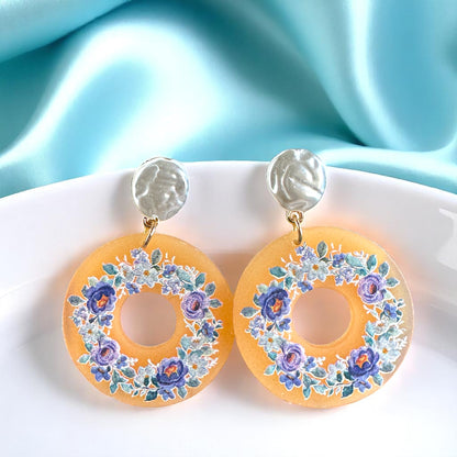 Blue Flower Earrings - Springtime Floral Elegance! 🌼