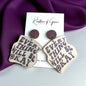 Motivational Dangle Earrings: Wear Your Positivity! 🌟 - Rhythms of Grace Creative