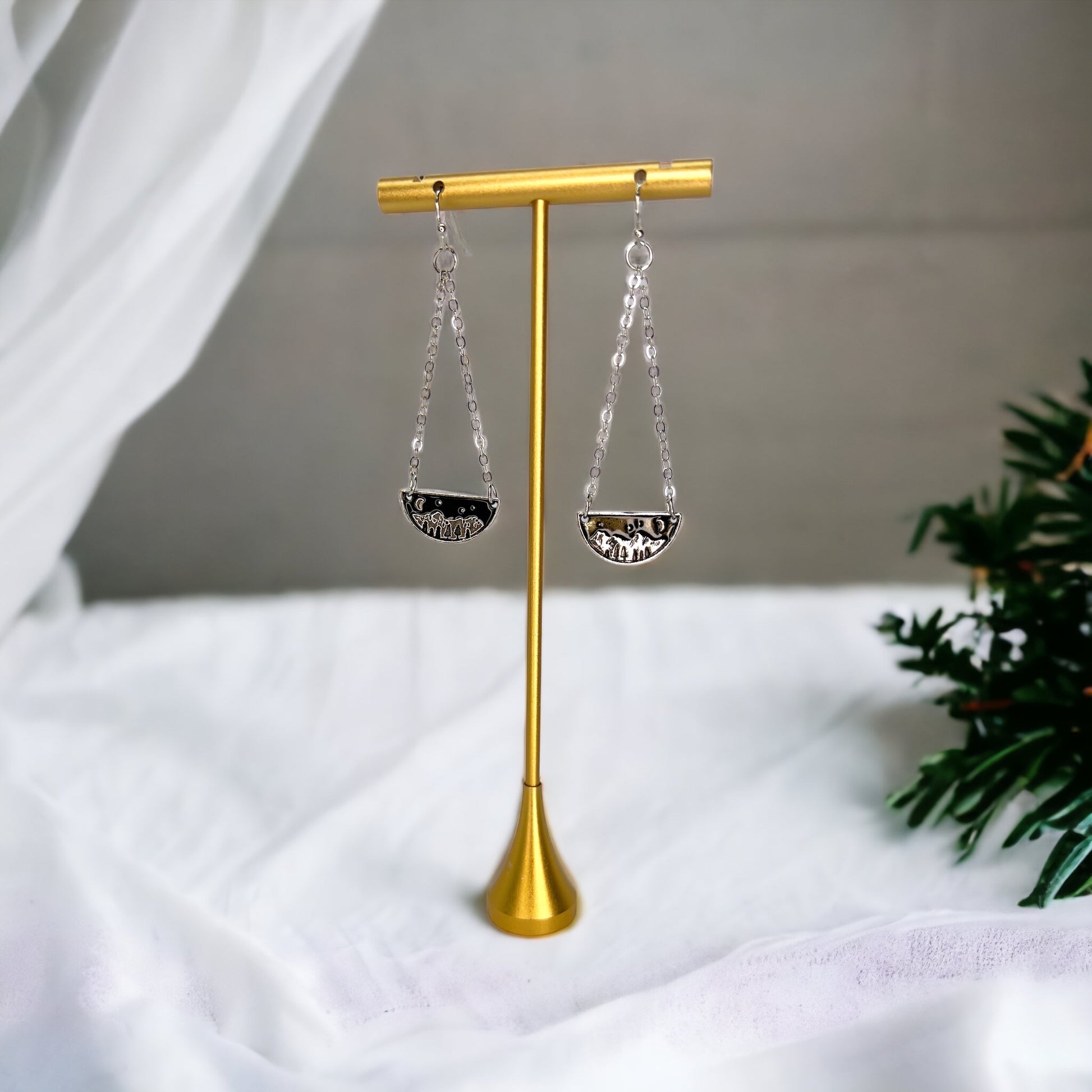 Adventure Awaits: Wanderlust Mountain Earrings - Redwood Forest Delights! - Rhythms of Grace Creative