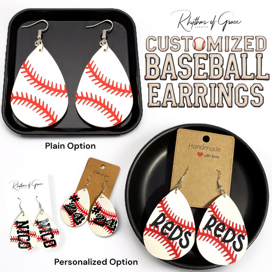 Hit a Home Run with Our Baseball Dangle Earrings!