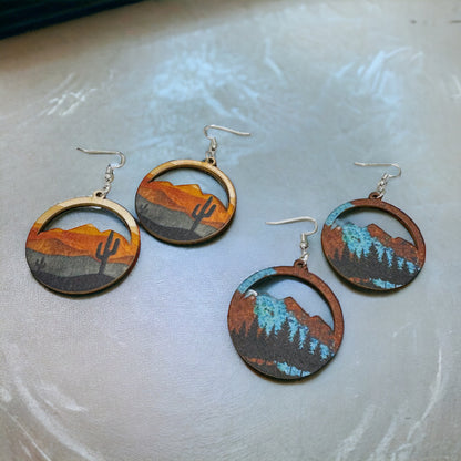 Stunning Western Dangle Earrings – Handcrafted Boho Style, Stainless Steel & Wood