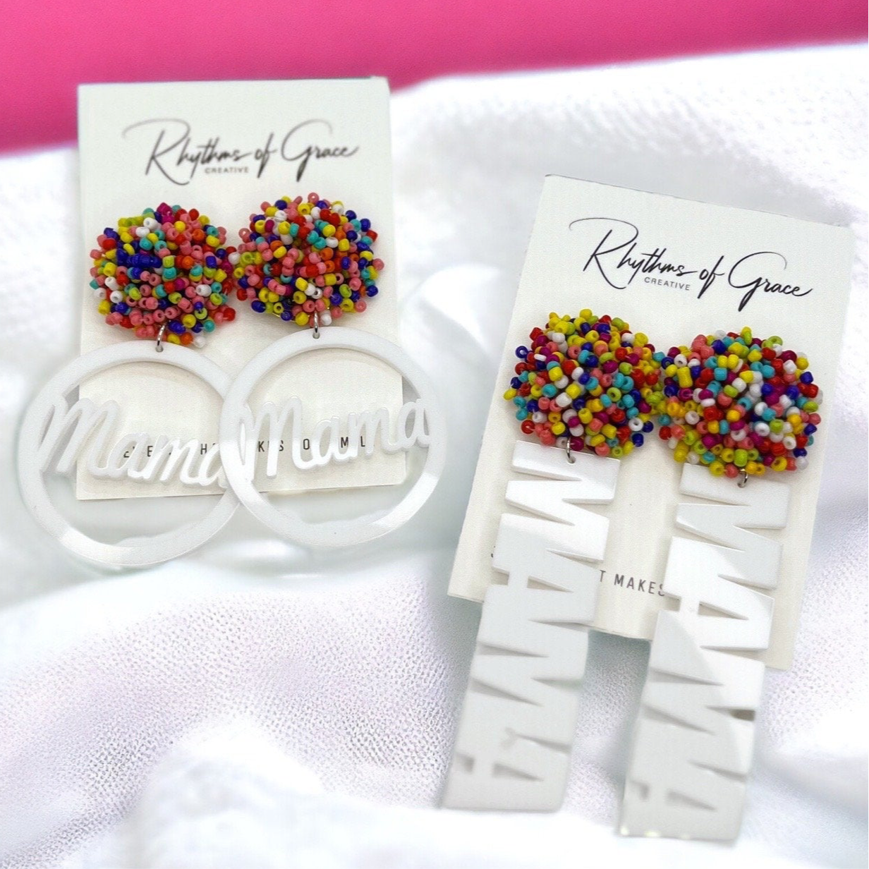 Beaded MAMA Earrings: A Celebration of Motherhood! ❤️ - Rhythms of Grace Creative