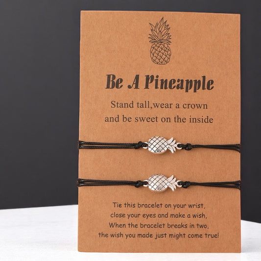 Pineapple Wish Bracelet (Set of 2) - Friendship Magic Awaits! 🍍