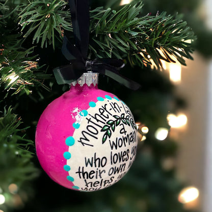 Heartfelt Mother-in-Law Christmas Ornament – Personalized & Hand-Painted Keepsake!