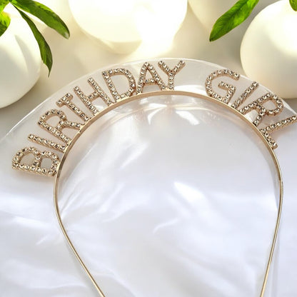 Birthday Headband - Rhinestone Headband, Rhinestone Headpiece, Birthday Headpiece, Birthday Party, It’s My Birthday - Rhythms of Grace Creative