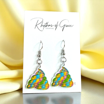 Pop-It Toy Dangle Earrings: A Colorful Twist to Your Style!