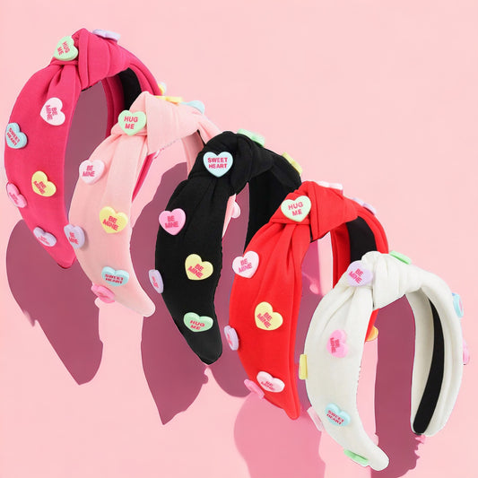 Love is in the Hair: Adorable Conversation Hearts Headbands for Valentine’s Day! - Rhythms of Grace Creative