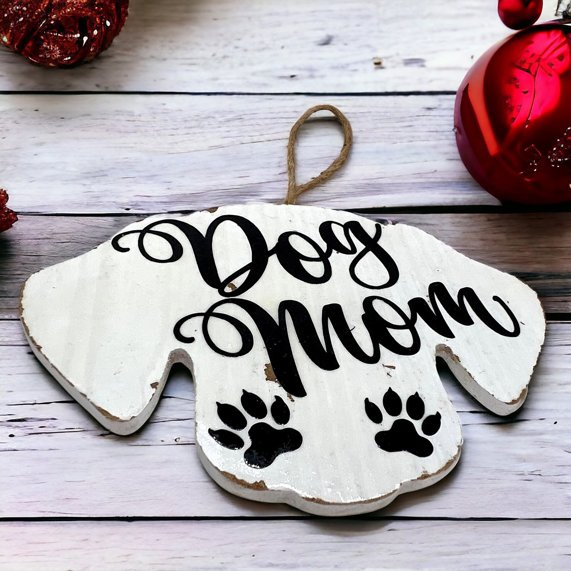 Pawsitively Perfect: Personalized Dog Mom Ornament 🌟 - Rhythms of Grace Creative