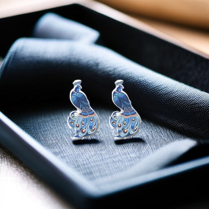 Peacock Pizzazz: Dazzling Studs for Every Style! 🦚