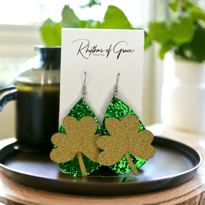 Lucky Shamrock Earrings - Your Perfect St. Patrick's Day Accessory! 🍀 - Rhythms of Grace Creative