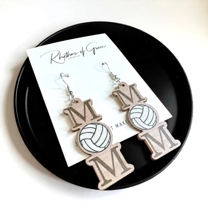 Score Style Points: Fun Sports Mom Dangle Earrings!