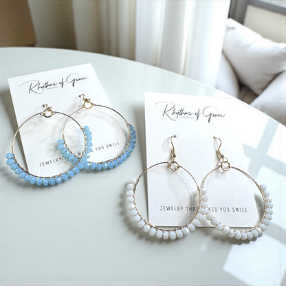 Boho Breeze Beaded Earrings – Soft Hues, Big Style!