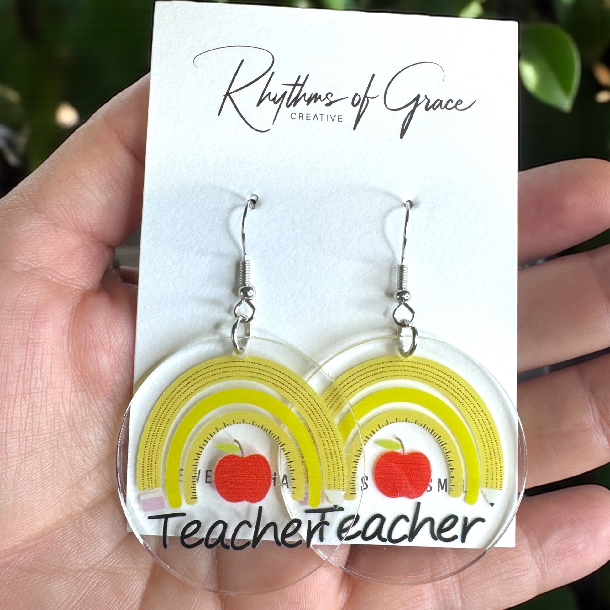 Teacher Earrings Collection: Show Your Passion for Teaching! 🍎 - Rhythms of Grace Creative