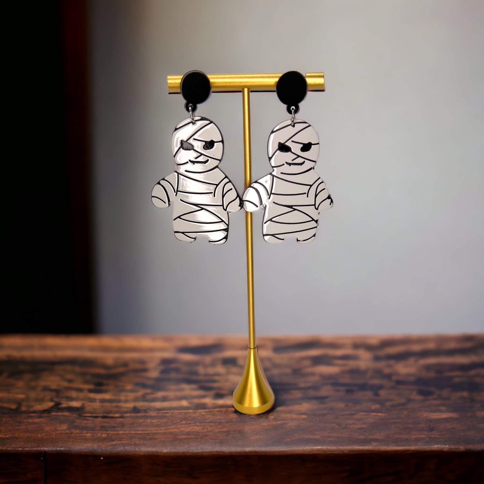 Mummy Earrings - Unwrap the Halloween Fun! - Rhythms of Grace Creative