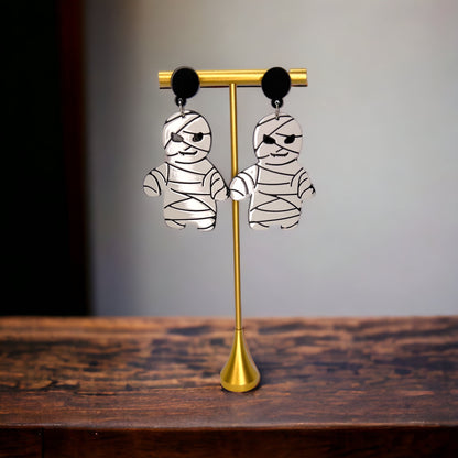 Mummy Earrings - Unwrap the Halloween Fun! - Rhythms of Grace Creative