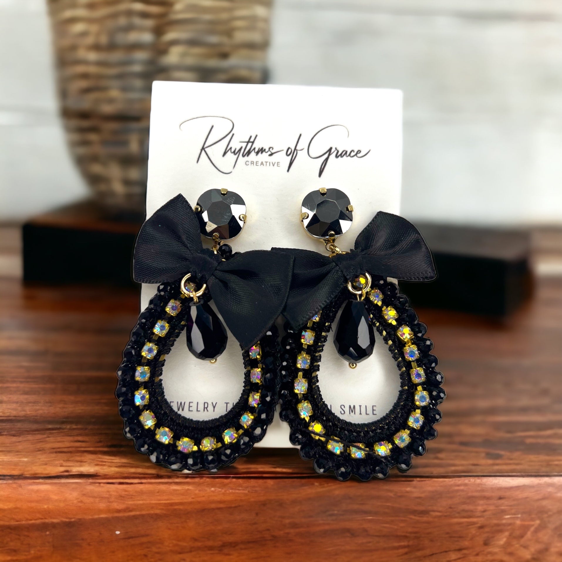 Chic Derby Dangle Earrings: Black Elegance for Every Celebration! - Rhythms of Grace Creative