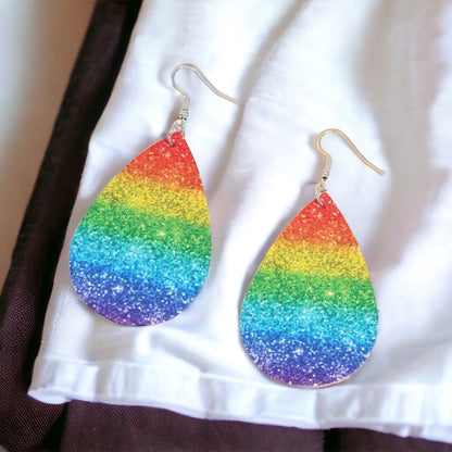 Rainbow Teardrop Earrings: Shine Bright & Celebrate Love!