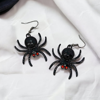 Spook-tacular Spider Dangle Earrings – Your Ultimate Halloween Glam! - Rhythms of Grace Creative