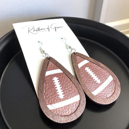 Kickoff Your Style: Fun Football Dangle Earrings!