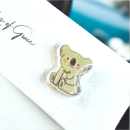 Koala-ty Cuties: Adorable Cartoon Koala Stud Earrings!