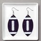 Score Big with Sparkle! Glitter Football Dangle Earrings 🏈