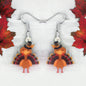 Turkey Earrings - Thanksgiving Earrings, Thanksgiving Accessories, Turkey Trot, Thanksgiving Turkey Earrings - Rhythms of Grace Creative