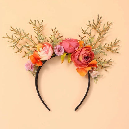 Radiant Gold Antler Headband – Where Nature Meets Elegance! - Rhythms of Grace Creative
