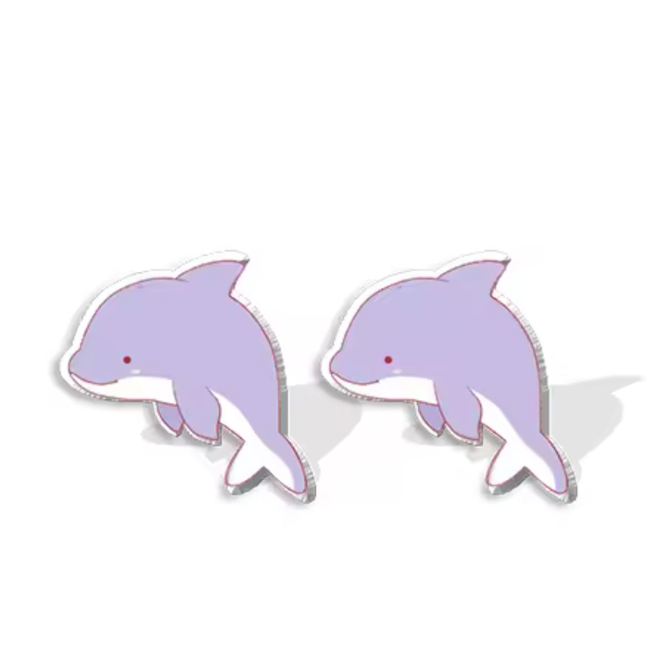 Make a Splash with Purple Dolphin Stud Earrings!
