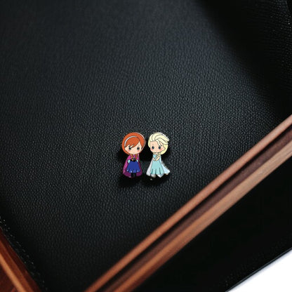 Enchanting Cartoon Princess Stud Earrings - Sparkle Like Royalty! 👑