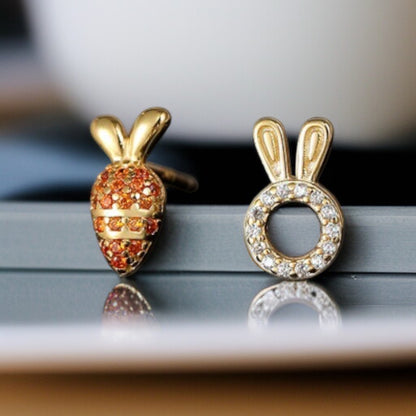 Hop into Easter Sparkle: Rhinestone Stud Earrings