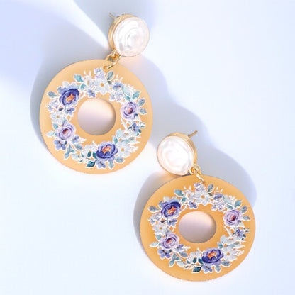 Blue Flower Earrings - Springtime Floral Elegance! 🌼
