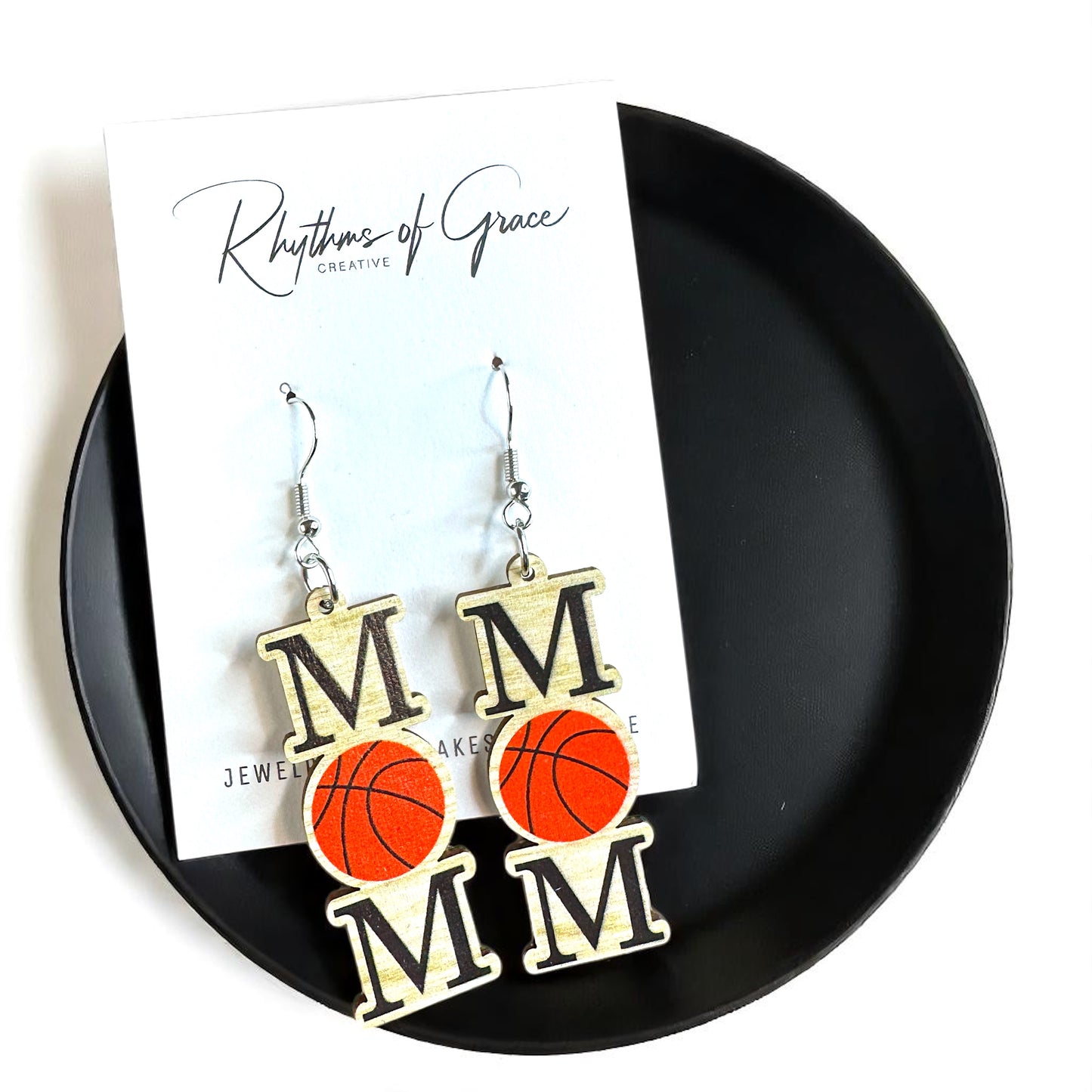 Score Style Points: Fun Sports Mom Dangle Earrings!