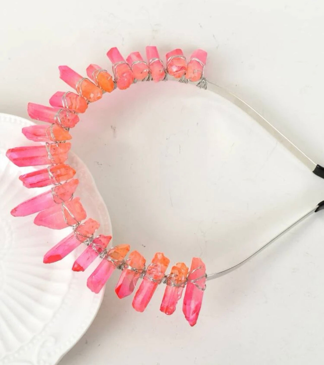 Enchanting Pink Crystal Goddess Headband – Unleash Your Inner Royalty! - Rhythms of Grace Creative