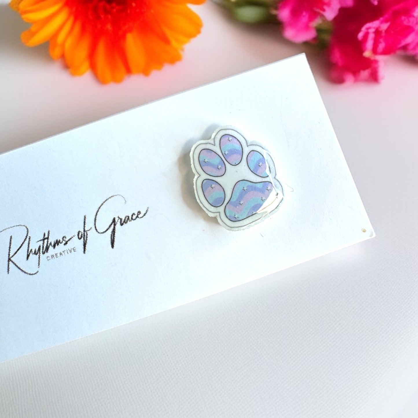 Vibrant Paw Print Studs – A Purr-fect Gift!