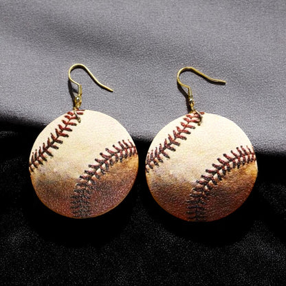 Home Run Style: Realistic Baseball Dangle Earrings!