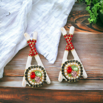 Chopsticks Sushi Drop Earrings - A Taste of Elegance! 🍣