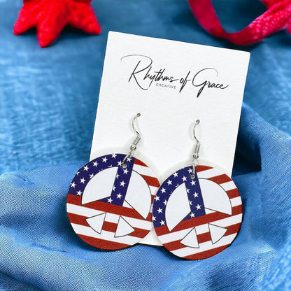 Patriotic Red, White & Blue Earring Bundle - Set of 4, Fourth of July, Stars & Stripes, SALE
