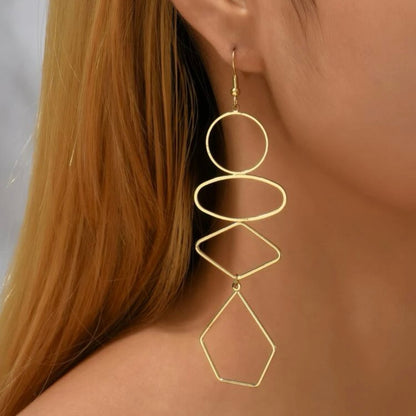 Gold Drop Earrings - Dangle Earrings, Boho Chic, Bohemian Earrings, Gold Dangle - Rhythms of Grace Creative